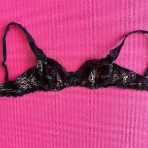 Victoria’s Secret Black Lace Unlined Bra 32C
